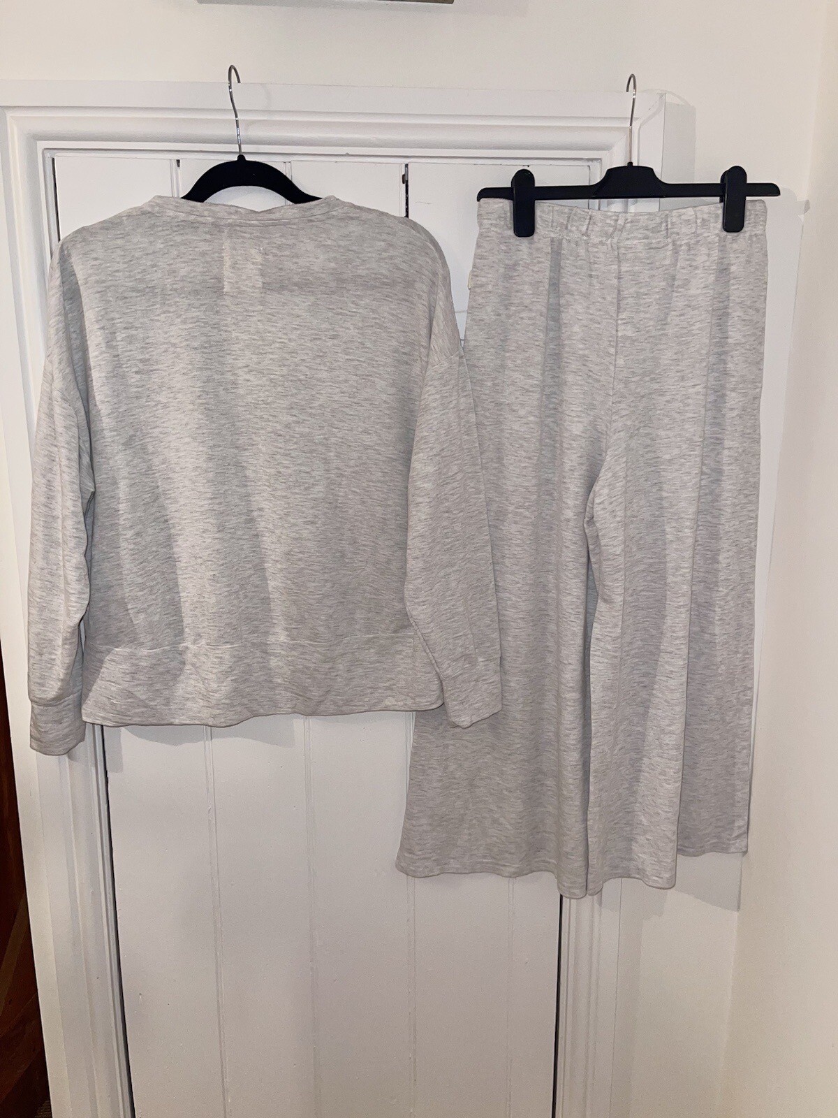 PRIMARK RELAX UNWIND GREY JERSEY TOP TROUSERS LOUNGWEAR SET CO