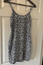 Ladies Beach Summer Dress Size 14 Boohoo Animal Print 
