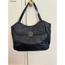 Brand New Tory Burch Large Amanda Easy Tote. Black Textured Leather.