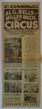 1946 PARKER South Dakota AL G KELLY & MILLER BRO CIRCUS BROADSIDE Illustrated #5