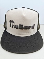 Vintage USA MADE Ballard Puffy Print Trucker Hat Snapback Dad Cap