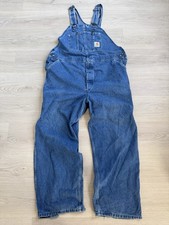Carhartt Vintage Workwear Cotton Denim Painters Bib Overalls USA Multi Pocket