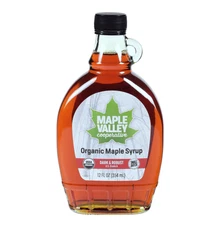 Maple Valley Cooperative Organic Dark Robust Grade A Maple Syrup 12 Oz