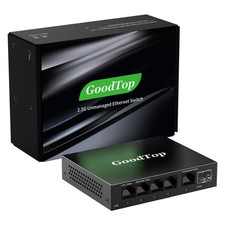 5 Port 2.5Gb Switch, 5X 2.5G RJ45 1x 10G SFP , Plug Play, Metal Housing
