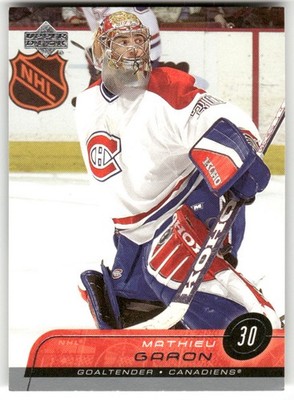 2002-03 Upper Deck #340 Mathieu Garon Montreal Canadiens
