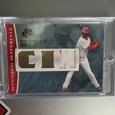 Upper Deck 2008 Winning Materials Ken Griffey Jr CIN Reds used dual relic 50/99