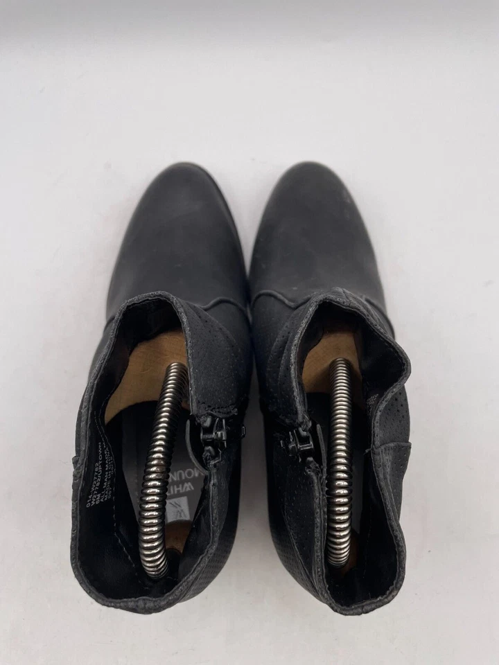 Botín White Mountain Uptown para mujer talla 6 cuero negro cremallera lateral W27782 Foto 4 de 4