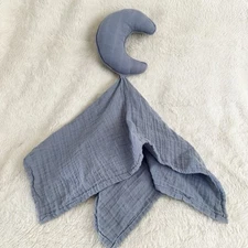 Mushie Moon Baby Lovey Muslin Organic Cotton Baby Plush Toy Soother