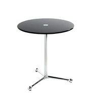 Haku Couchtisch Rund Beistelltisch Mit Glasplatte Chrom Schwarz Metall
