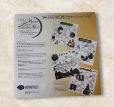 New Creative Memories 12 x 12 Border Basic Calendar Grid White 6 Sheets 12 Pages