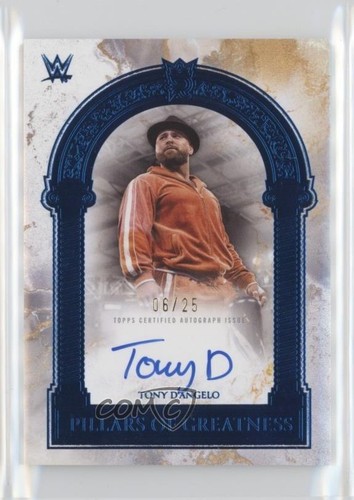 2025 Royalty WWE Pillars of Greatness Signatures Blue 6/25 Tony D'Angelo Auto