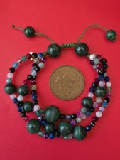 LOLA ROSE MULTI  GREEN AVENTURINE/RUBY ZOISITE/GREEN MALACHITE BRACELET  VGC