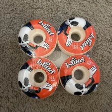 Blind Reaper Character Skateboard Wheels 52mm 99A White/Red (Set of 4) NEW