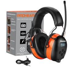 027 AM FM Radio Headphones with Digital Display 25Db NRR Safety Ear Protection