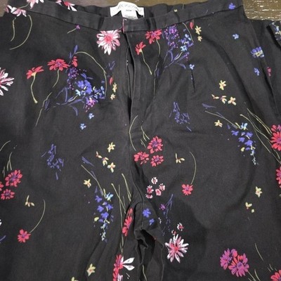 Women's 20W Floral Print Straight Leg Pants