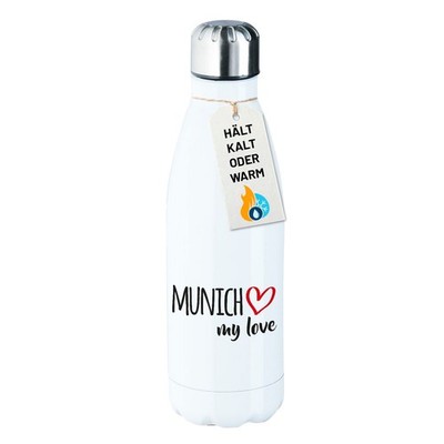 Edelstahl-Trinkflasche Munich my love Geschenkidee Munich Geschenk Präsent Mitbr