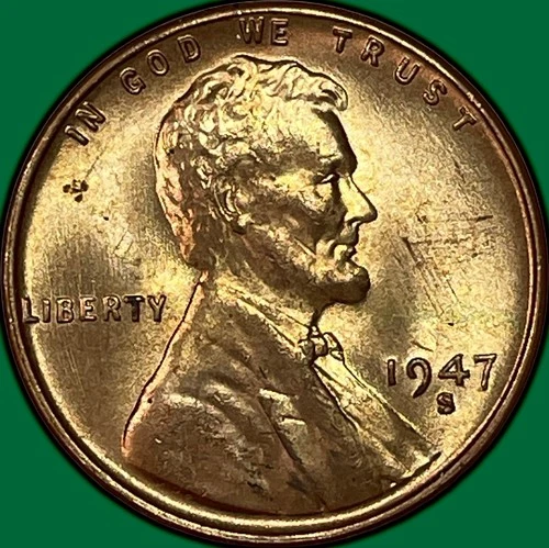 1947-S Lincoln Wheat Cent Brilliant Uncirculated BU Coin #37663
