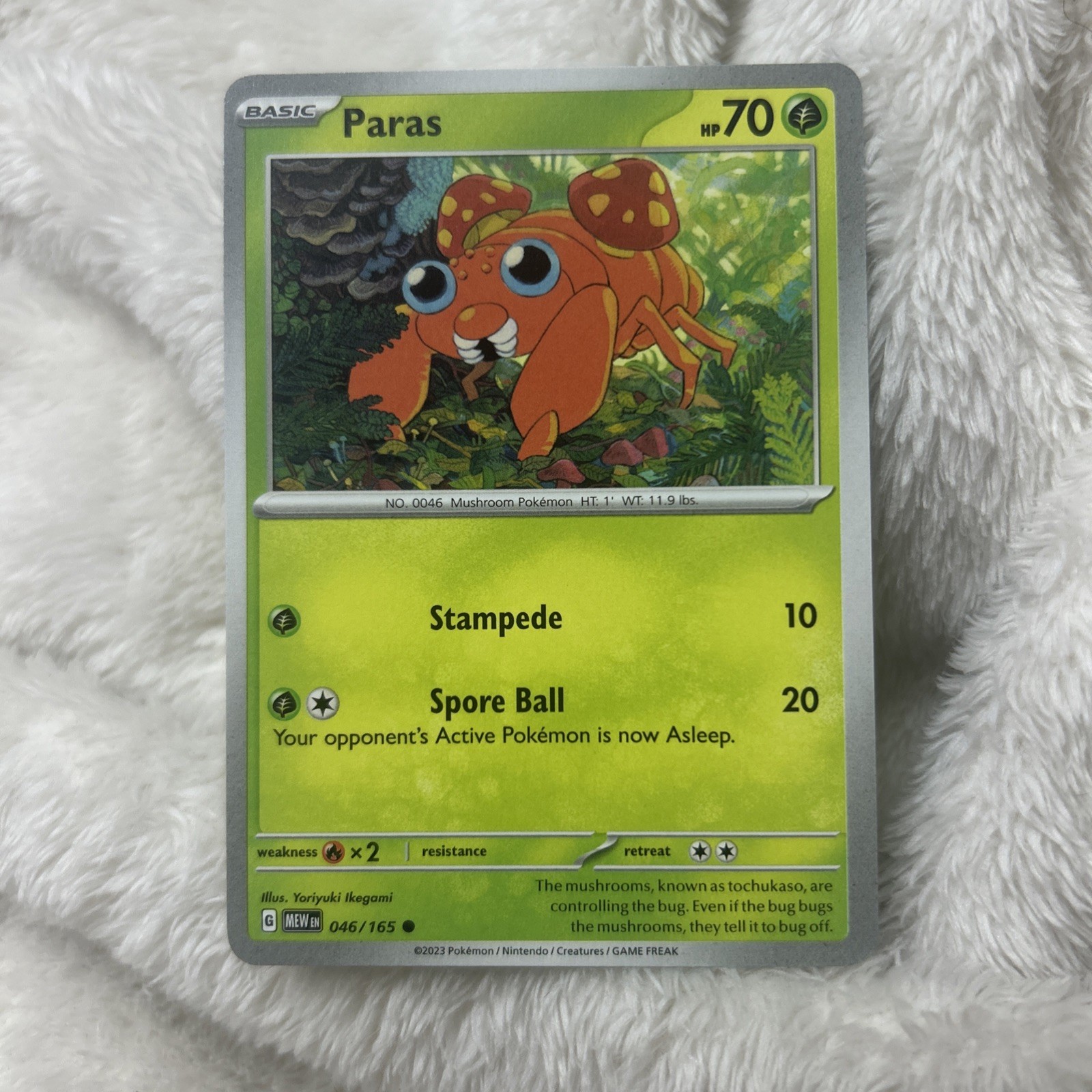 Paras Pokemon Card