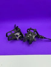 Wellgo LU-962 Pedals Silver with Power Grips Straps