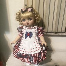 Patriotic Doll Dressed Is American Flag