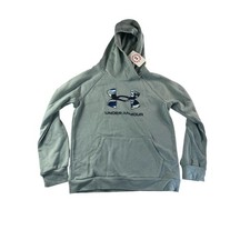 Girl's Youth Large Under Armour Fleece Cotton/Polyester Lined Hoodie Gray