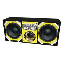 Deejay LED TBH10YELLOW Chuchera Box W/two Despacito Heavy Duty 10-in Woofers One