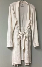 Soma Restore Aloe Knit Short Robe Womens Size XXL Ivory Pockets Soft Lightweight