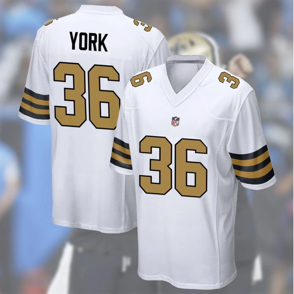 Welcom York #36 New Orleans S Player Name & Number AOP Fan Gift