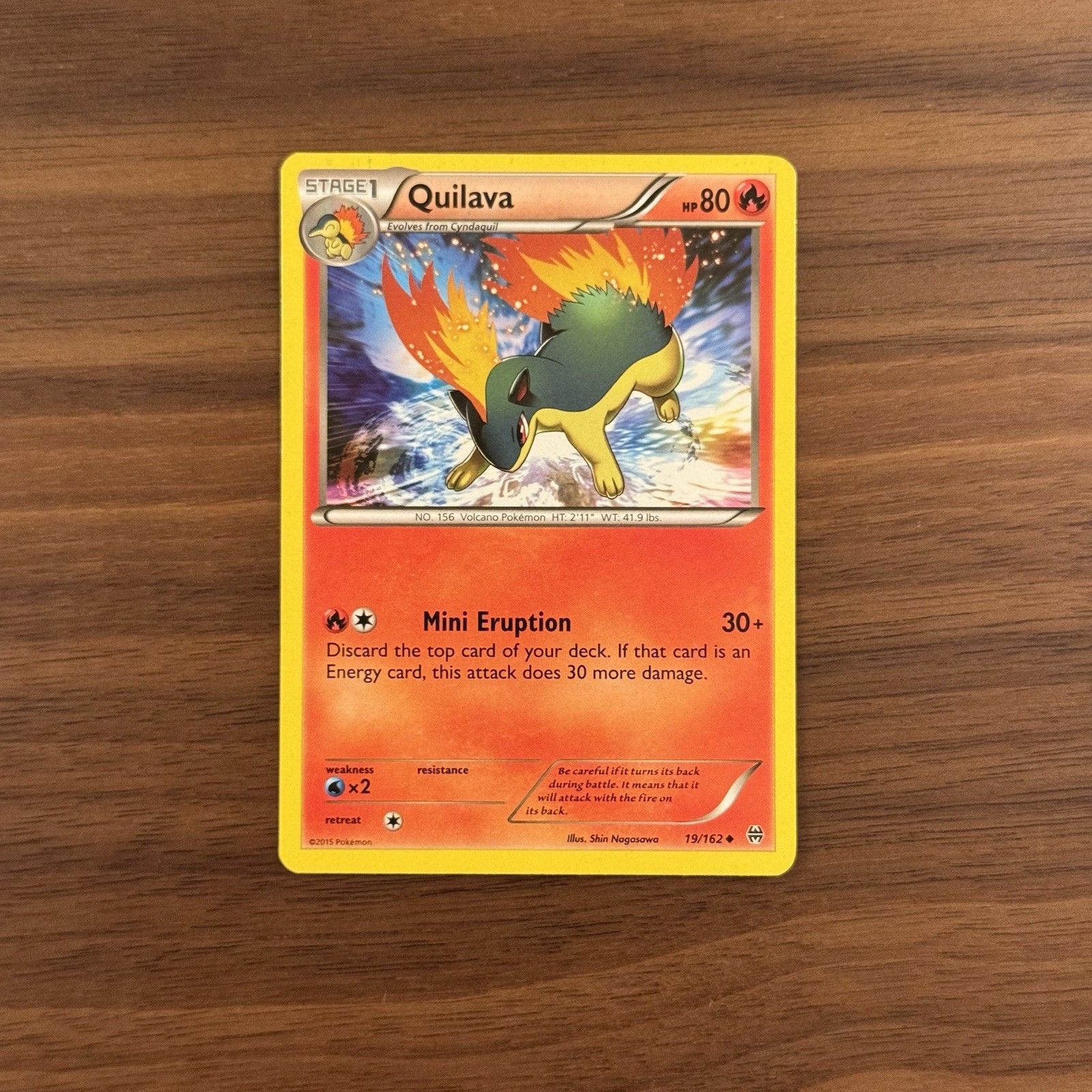 Quilava 19/162 NM XY BREAKthrough 2015 Pokemon Card