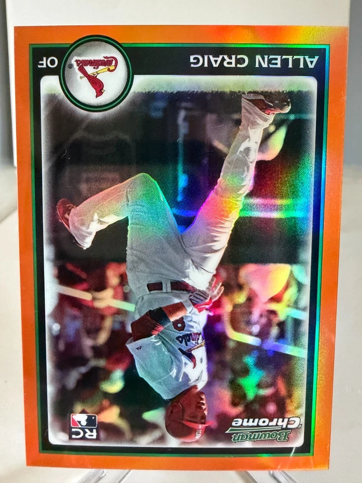 2010 年 Bowman Chrome - Allen Craig #215 橙色折射器 /25 (RC) — 第 2/3 张图片