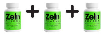 3 x Zein Pharma Curcumin Triplex, 500mg - 90 caps (444,41 EUR/kg)
