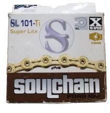 YBN Soulchain  10 Speed Chain  for Shimano Sram Campagnolo , Ti Super Lite Gold