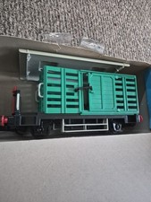Playmobil 4101 Green Cattle Western Train Car   Great Condition With Box ! 1980