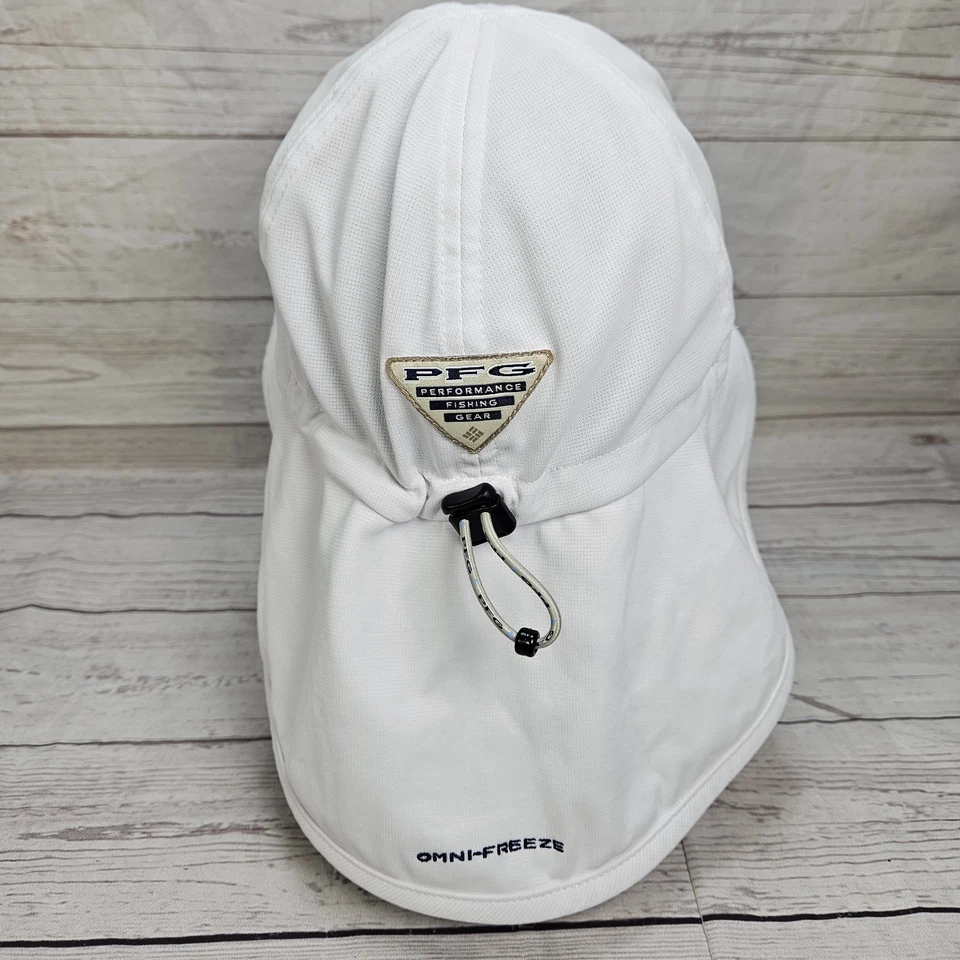 COLUMBIA PFG Omni-Sombra Sombrero Cuello Cubierta Talla Única Unisex Adulto PESCA Exterior Blanco Foto 4 de 4