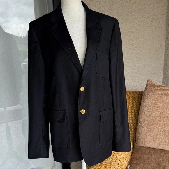 Loro Piana Brooks Brother Blazer Women’s Medium / Large Size 20 Black - Image 2 of 4
