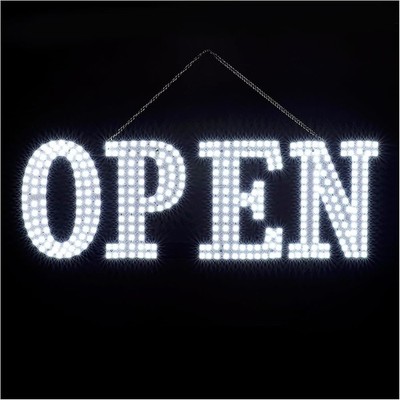40''x14'' Extra Large LED Open Signs for Business, Unique Design Super Bright Open