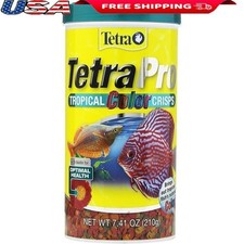 Tropical Fish Food Color Enhancers Natural Nutrition Clear Water Flakes 7.41oz