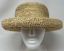 Scala Collezione Rolled Brim Hat Natural Fiber One Size Perfect For Travel Beach