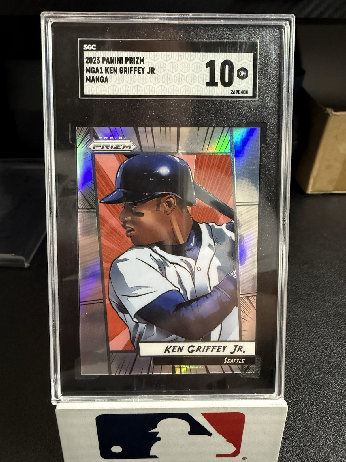 2023 Panini Prizm Manga Ken Griffey Jr ( Case Hit)(SGC 10)