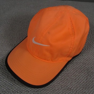 Nike FeatherLight Dri Fit Hat Adjustable Strap Performance High Visibility Neon