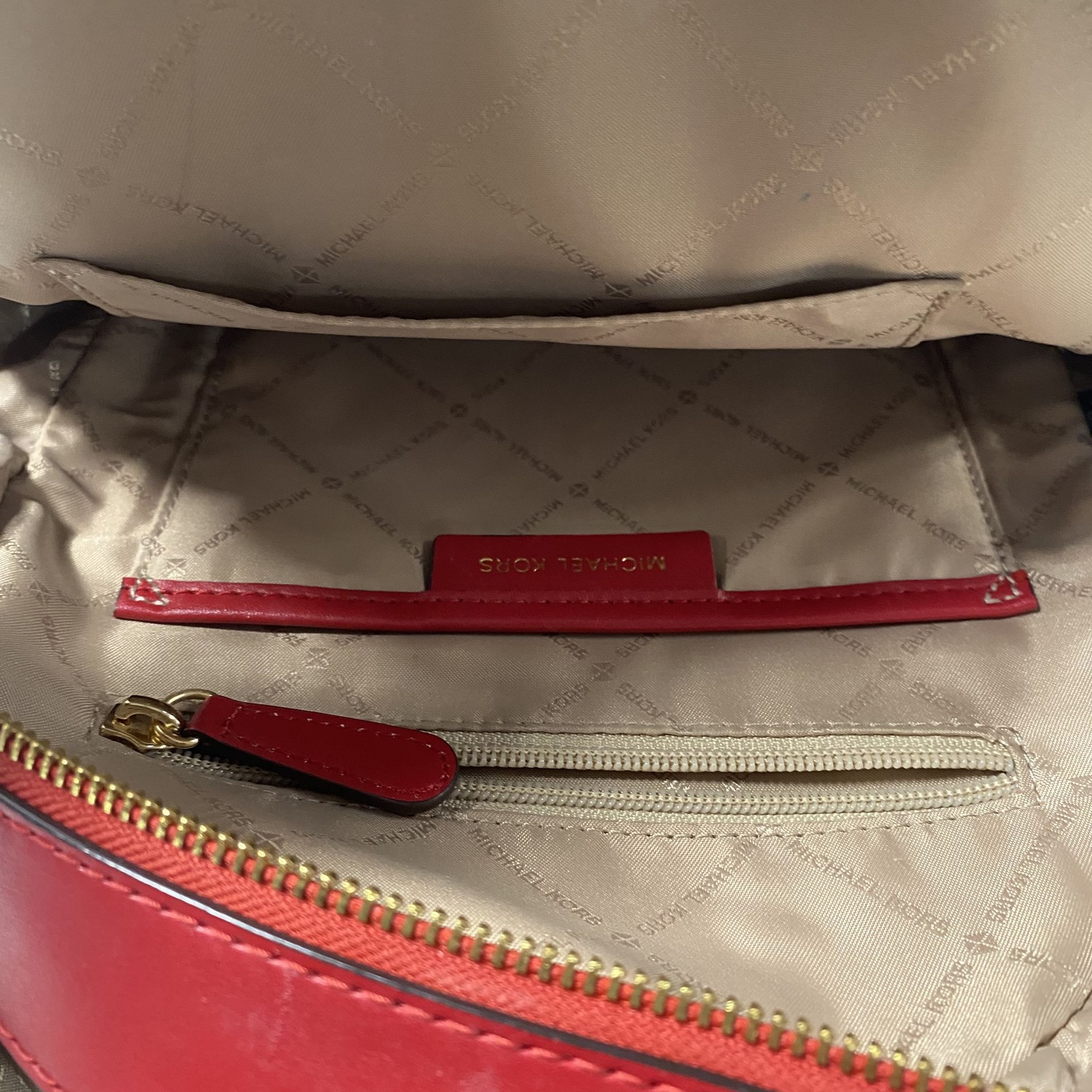 Michael Kors Red Jaycee Medium Backpack - image 5