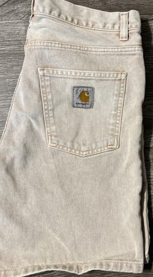 Carhartt WIP Work In Progress Button Fly Newell Light Brown Shorts, Sz 29 (32x8)
