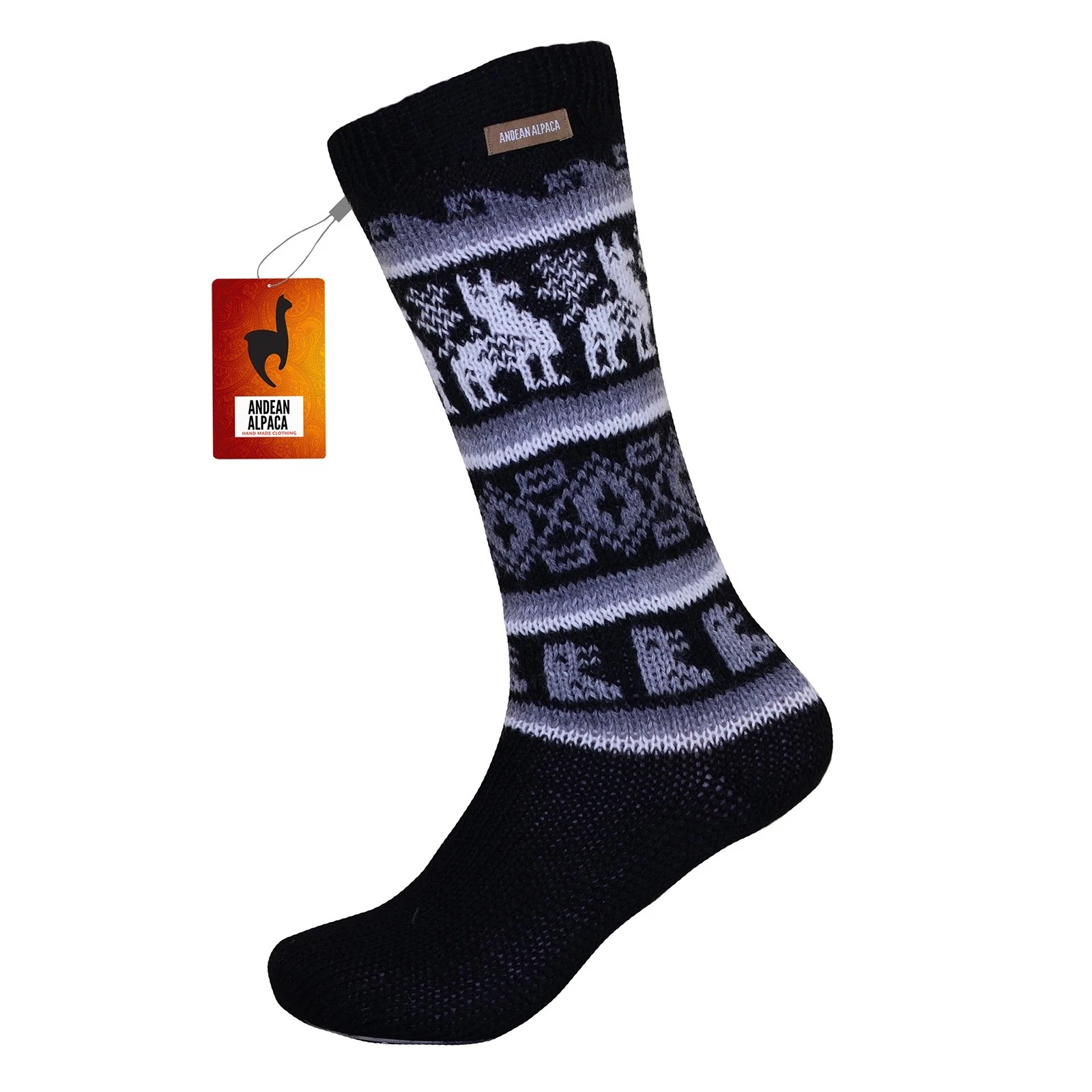 HANDMADE ANDEAN ALPACA OVER THE CALF SOCKS