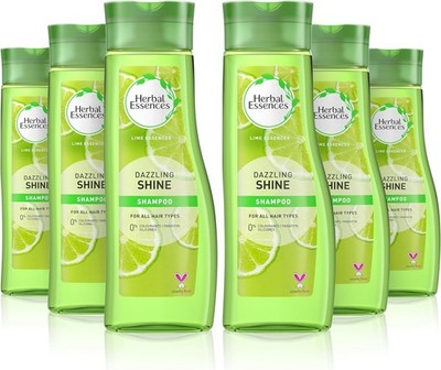 Herbal Essences Dazzling Shine Shampoo 400ml 6er Pack für alle Haartypen