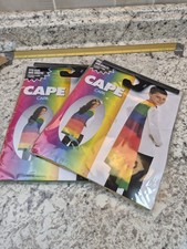 Amscan Rainbow Cape Costume Accessory One Size Fits All Kids Adults Party Pride