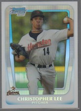 CHRISTOPHER LEE 2011 BOWMAN CHROME DRAFT PROSPECTS REFRACTOR #BDPP73