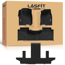 LASFIT Floor Mats for 2021-2025 Cadillac Escalade ESV / Chevrolet Suburban Black