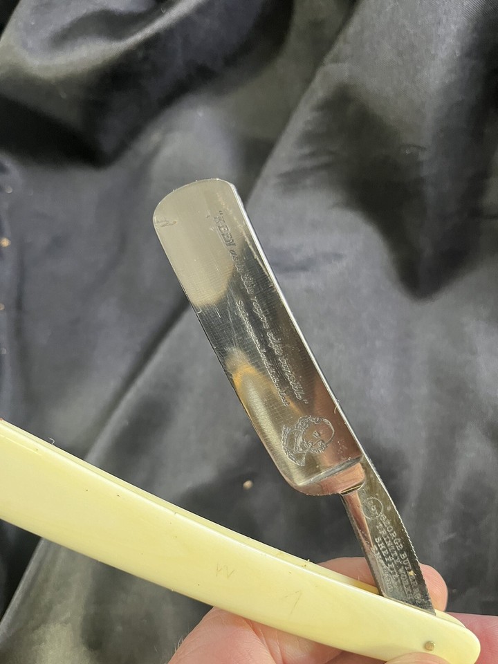 6/8 GEORGE BUTLER & CO SHEFFIELD ENGLAND SHAKESPEARE STRAIGHT RAZOR | eBay