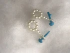 Barbie Doll Accessories Pearl Beach  Barbie Blue And Pearl Earrings Vintage 1997