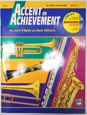 NEW ALFRED ACCENT ON ACHIEVEMENT - BOOK 1 WITH CD - TENOR SAXOPHONE